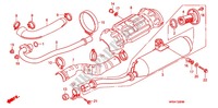 SMORZATORE SCARICO(2) per Honda FOURTRAX 500 FOREMAN 4X4 Power Steering, CAMO 2008