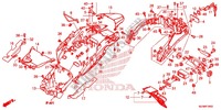 PARAFANGO POSTERIORE per Honda VFR 800 INTERCEPTOR DELUXE 2014