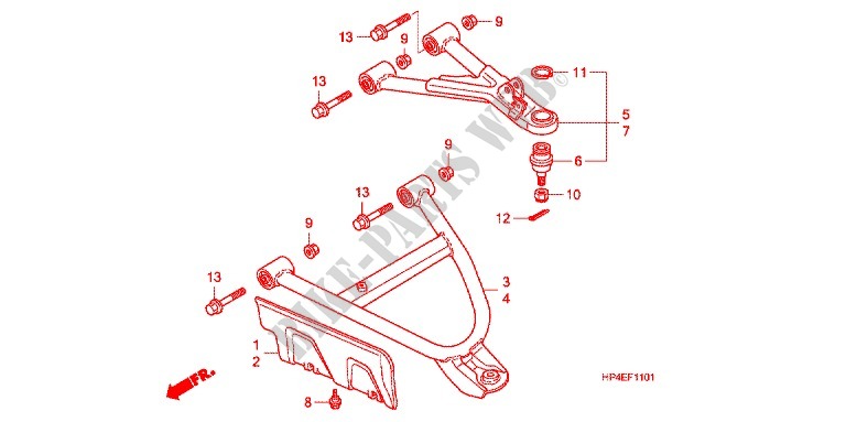 BRACCIO ANTERIORE (4WD) per Honda FOURTRAX 420 RANCHER 4X4 Electric Shift CAMO 2010