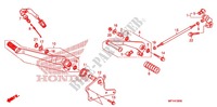 PEDALE (VT1300CR/CRA,VT1300CS/CSA) per Honda VT 1300 STATELINE ABS RED 2010