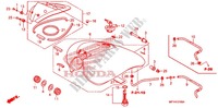 SERBATOIO COMBUSTIBILE per Honda VT 1300 STATELINE ABS RED 2010