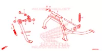 SOSTEGNO PRINCIPALE/PEDALE FRENO per Honda FORZA 125 2017