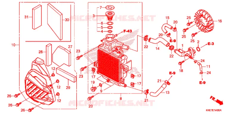 RADIATORE Honda SCOOTER 125 FORZA 2017  NSS125ADH
