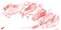 COPERTURA ANTERIORE/FILTRO ARIA per Honda SH 125 ABS D 2E 2017