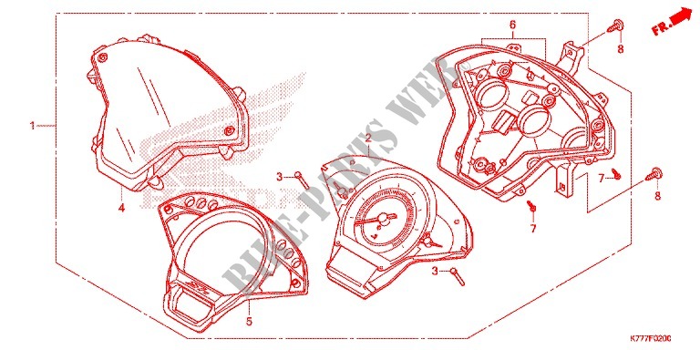INDICATORE COMBINAZIONE per Honda SH 125 ABS D 2017