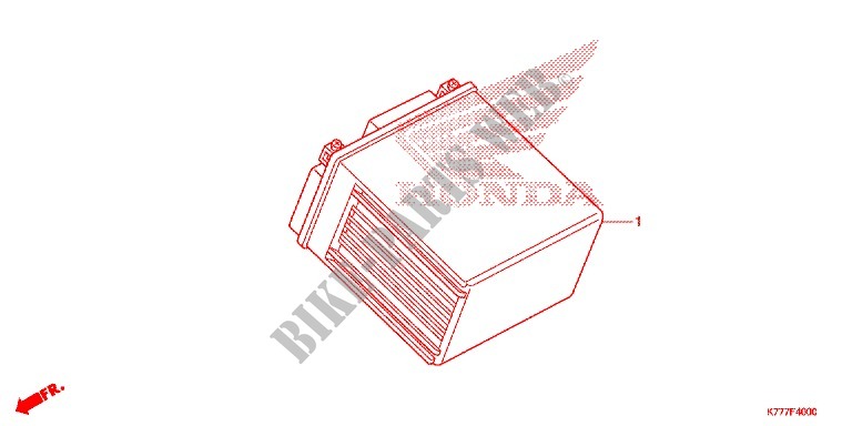 UTENSILI/SCATOLA BATTERIA per Honda SH 125 ABS D TOP BOX 2017