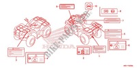 ETICHETTA CAUZIONE(1) per Honda FOURTRAX 420 RANCHER 4X4 EPS Manual Shift 2017
