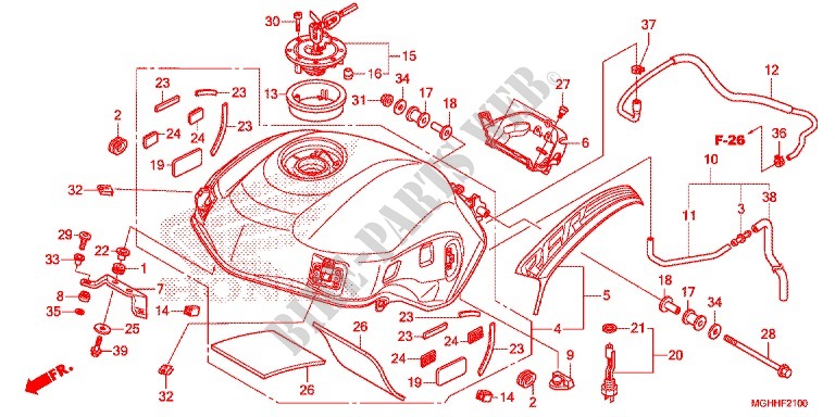 SERBATOIO COMBUSTIBILE per Honda CROSSTOURER 1200 2017