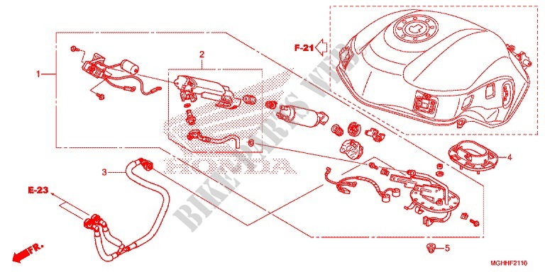 SERBATOIO COMBUSTIBILE/POMPA COMBUSTIBILE per Honda CROSSTOURER 1200 2017