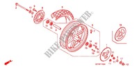 RUOTA POSTERIORE (XZ50/XZ1009 2J) per Honda APE 50 DELUXE Front brake disk 2011
