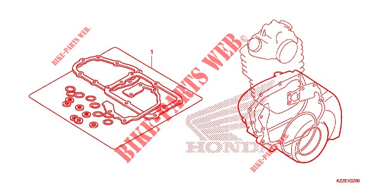 CORREDO B GUARNIZIONE per Honda CRF 250 RALLYE ABS 2018