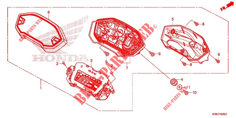 INDICATORE COMBINAZIONE per Honda MSX 125 2017