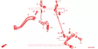 GRADINO/PEDALE per Honda AFRICA TWIN CRF 1000 DCT RED 2018