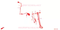 POSTEGGIO LATERALE per Honda AFRICA TWIN CRF 1000 DCT RED 2018