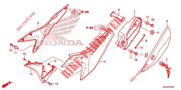 COPERTURA LATO (CRF250L/LA) per Honda CRF 250 L 2018