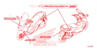 EMBLEMA/STRISCIA per Honda FORZA 300 ABS 2018