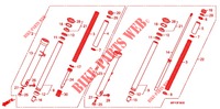 FORCELLA ANTERIORE per Honda VT 1300 FURY ABS 2011