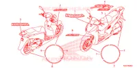 EMBLEMA/STRISCIA per Honda SH 300 I ABS STANDARD 3E 2019