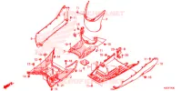 GONNA LATERALE/COPERTURA CENTRO per Honda SH 300 I ABS STANDARD 3E 2019