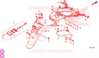 PARAFANGO POSTERIORE per Honda SH 300 I ABS STANDARD 3E 2019