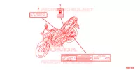 ETICHETTA CAUZIONE per Honda CBF 160 UNICORN 2019