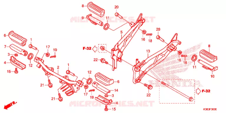 PEDALE/GRADINO Honda MOTO 160 CBF 2019  CBF160K