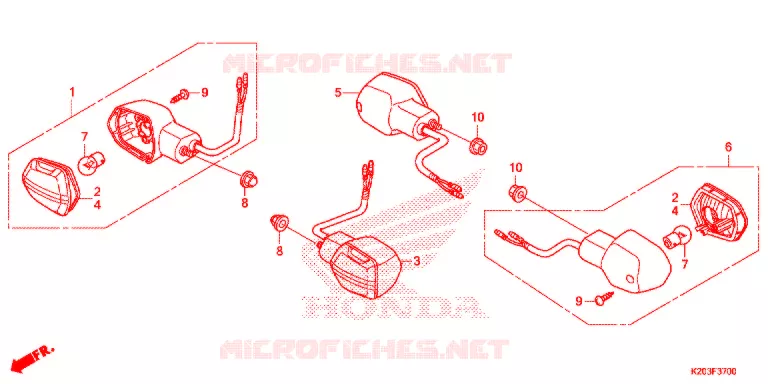 FRECCIA LAMPEGGIATORE Honda SCOOTER 110 ZOOMER 2017  ACG110CBTH