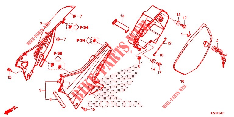 COPERTURA LATO (CRF250RL/RLA) per Honda CRF 250 RALLYE 2019